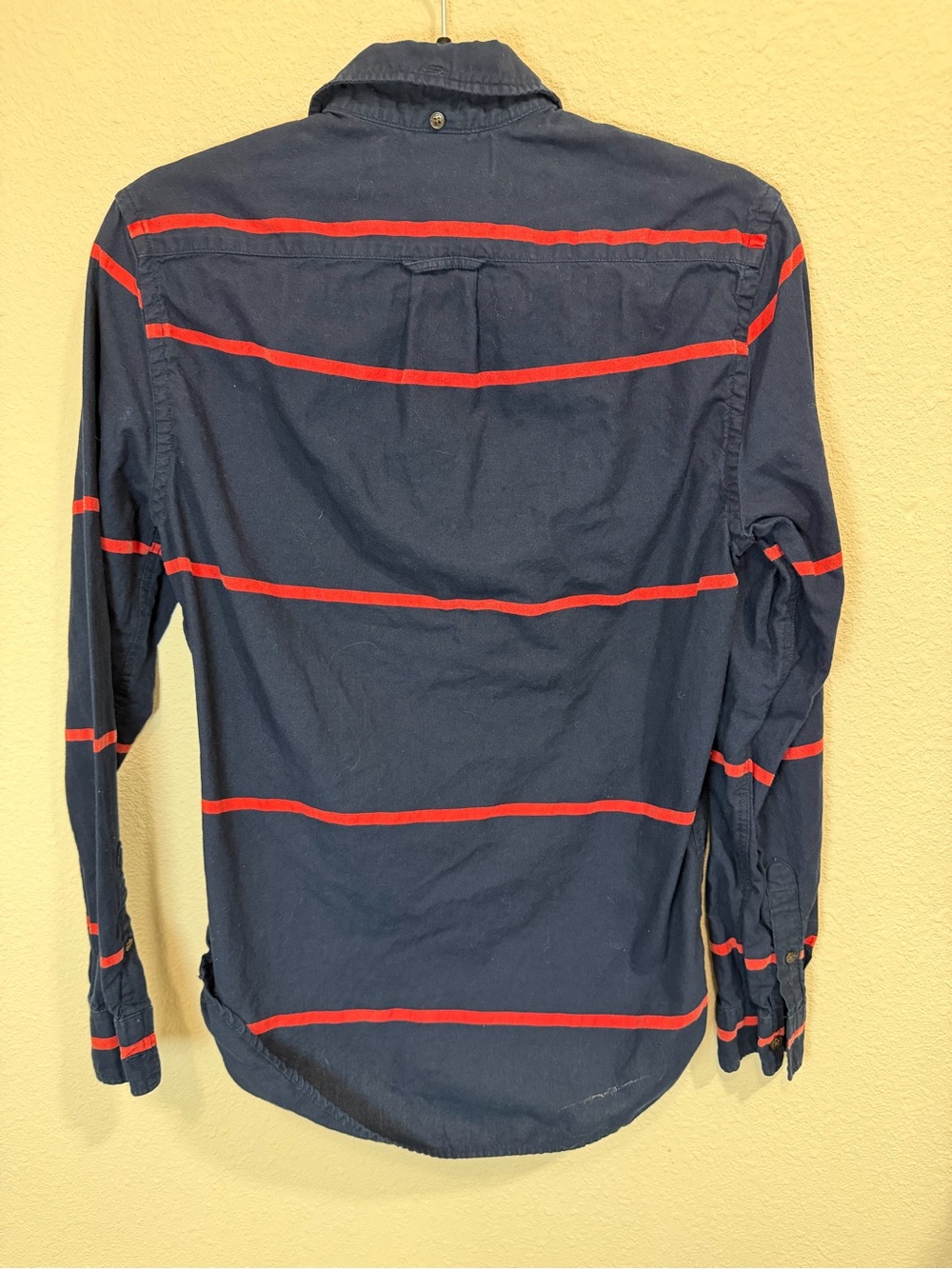 H&M Navy Shirt with Red Horizontal Stripes - Picture 2 of 5